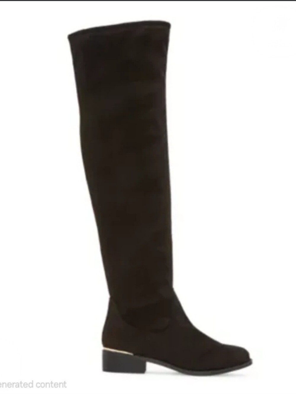 Worthington Palmetto Black Faux Suede OTK Boot Size 6.5M NIB